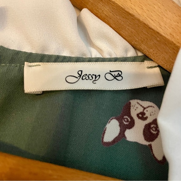 ModCloth Jessy B Frenchie Frenchy French Bulldog Top Dog Green 1X - Picture 3 of 6